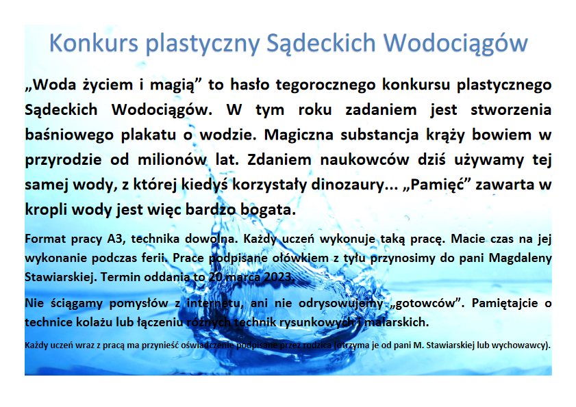 Konkurs plastyczny pt.
