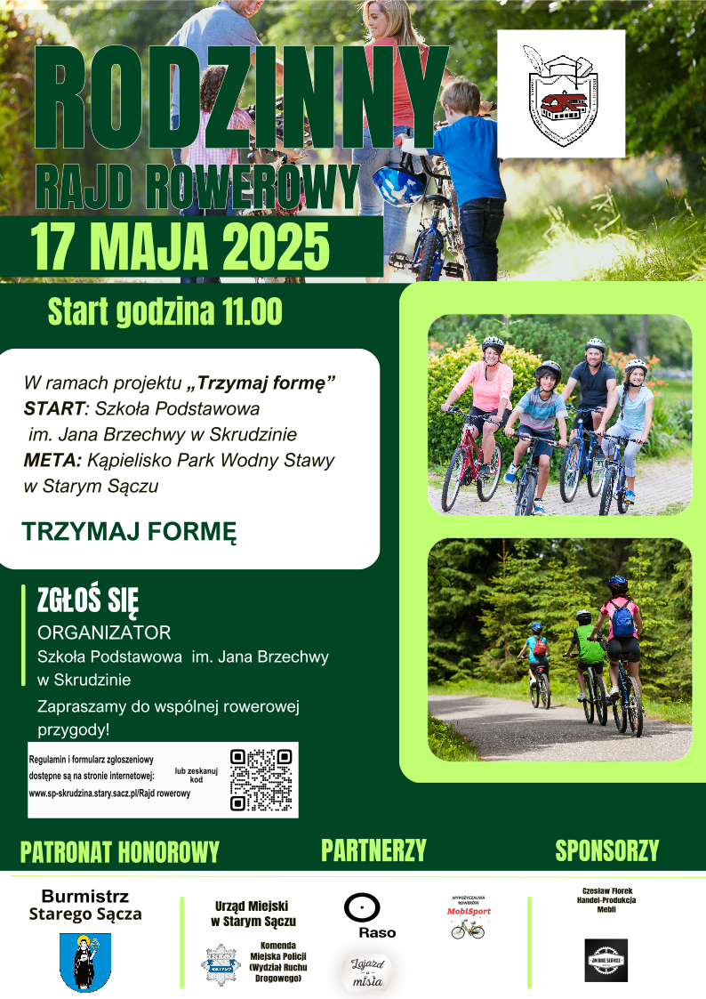 Zaproszenie na Rodzinny Rajd Rowerowy