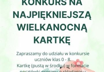 Uwaga! konkursu na najpiękniejszą wielkanocną kartkę