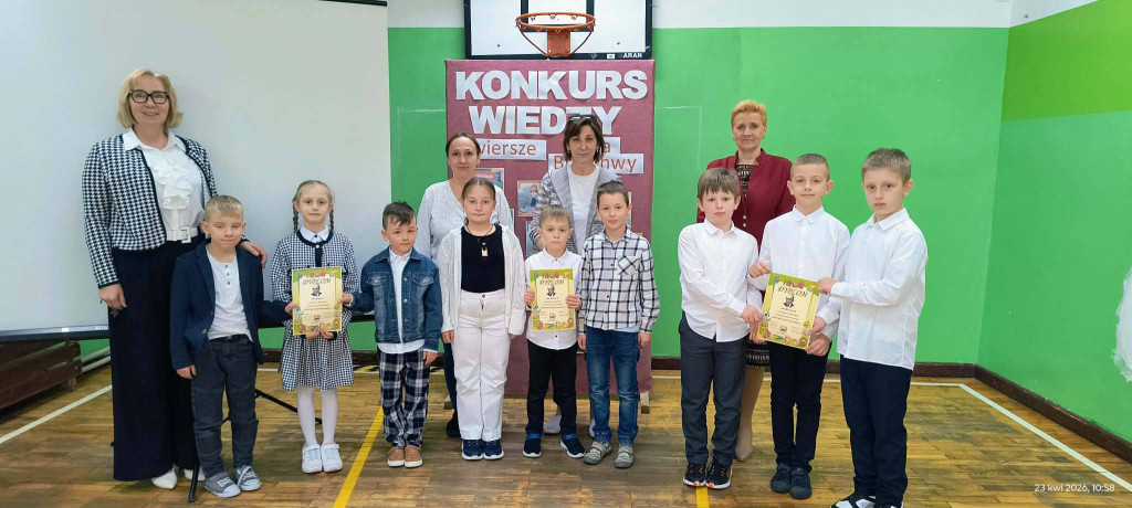 Konkurs wiedzy - wiersze Jana Brzechwy klasy 1-3